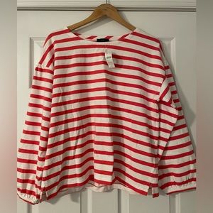 J. Crew Mariner Cloth Puff Sleeve Top sz Large